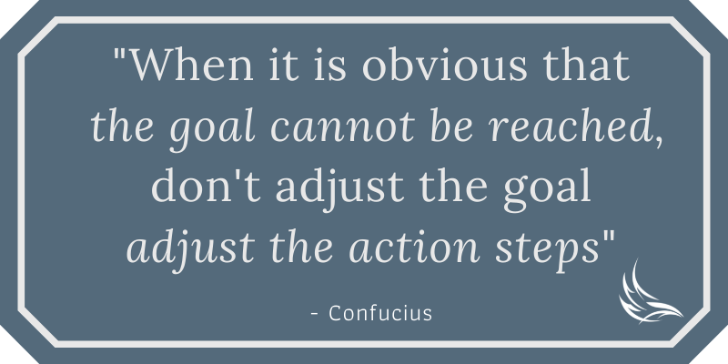 Adjust your action steps - Confucius