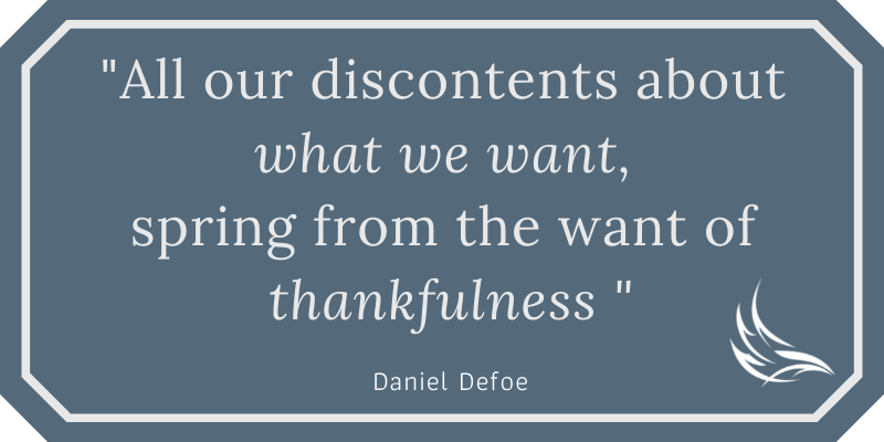 Thankfulness - Daniel Defoe