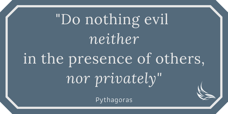 Do nothing evil - Pythagoras