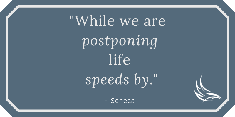 While we are postponing, life speeds by - Seneca